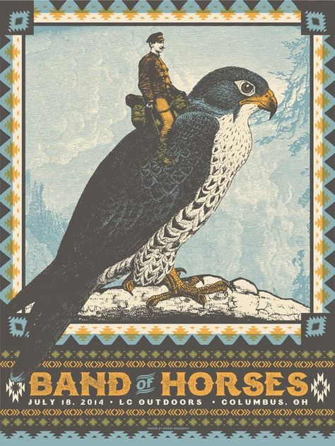 Ben Wilson Phish Posters, Band Of Horses, Concert Poster Design, Queens Of The Stone Age, Horse Posters, Music Artwork, Music Images, Phish, Music Posters