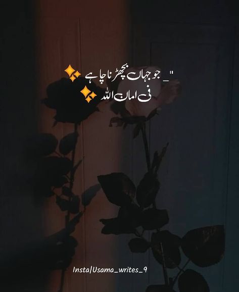 @usama_writes_9: “فی امان اللہ 🙂🖤 ┏━━━━━━━━━♔━━━━━━━━━┓ 👉🏻Follow➡️ @usama____writes 👈🏻 👉🏻Follow➡️ @usama____writes…” Fi Amanillah Quotes, Urdu Funny Poetry, Love Romantic Poetry, Love Poetry Images, Urdu Love Words, Poetry Lines, True Feelings Quotes, Poetry Quotes In Urdu, Love Picture Quotes