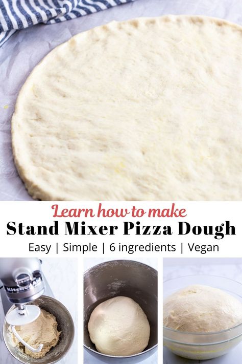 Stand Mixer Pizza Dough, Easy Homemade Pizza Dough Recipe, Kitchenaid Stand Mixer Recipes, Easy Homemade Pizza Dough, Stand Mixer Recipes, Homemade Pizza Dough Recipe, Homemade Pizza Dough Easy, Best Pizza Dough Recipe, Pizza Oven Recipes