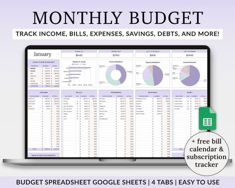 budget spreadsheet template Variable Expenses, Budget Google Sheets, Spreadsheet Budget, Excel Budget Spreadsheet, Weekly Budget Template, Budget Spreadsheet Template, Monthly Budget Spreadsheet, Budget Categories, Interactive Charts