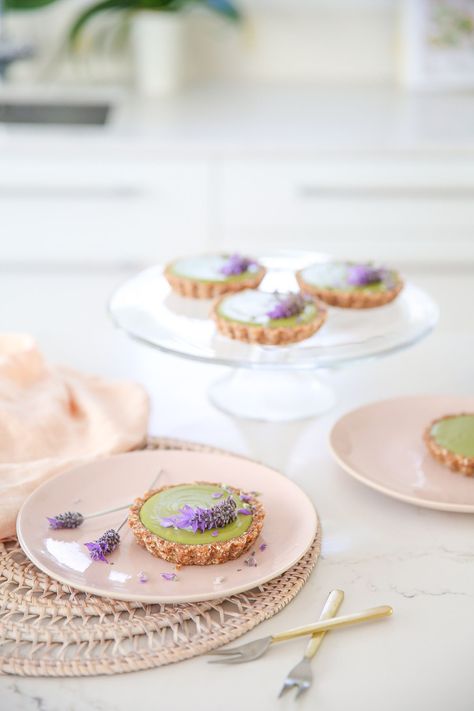 Lavender Pastries, Lavender Matcha Recipe, Lavender Tart, Lemon Lavender Tart, Vegan Lavender Cheesecake, Vegan Frangipane Tart, Lavender Petals, Lavender Water, Gluten Dairy Free