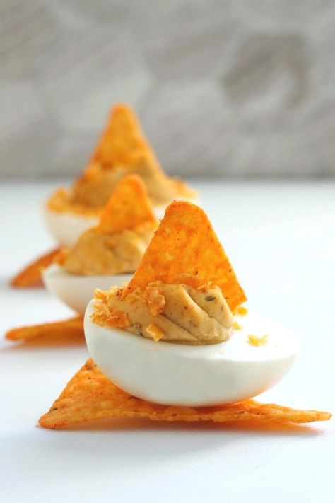 Zesty Nacho Deviled Eggs Eggs Appetizers, Deviled Egg Recipes, Fiesta Night, Classic Deviled Eggs, Deviled Eggs Recipe Easy, Devilled Eggs Recipe Best, Devilled Eggs, Taco Spice, Deviled Eggs Classic