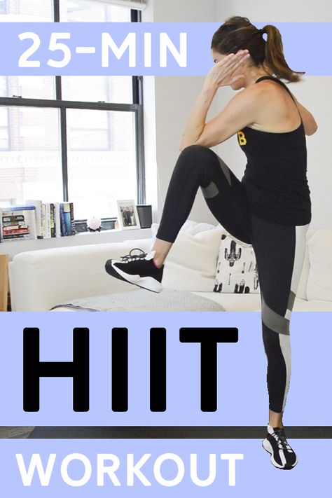 25-Minute HIIT Workout (No Equipment Needed) - This bodyweight hiit workout is broken up into three circuits that'll challenge you in the best way! #hiit #bodyweightworkout #intervaltraining #hiitworkout #athomeworkout #workoutvideo Hit Workouts For Women, Hit Workouts, Hiit Circuit, Hiit Benefits, What Is Hiit, Hiit At Home, Workouts For Women, Hiit Training, Skeletal Muscle