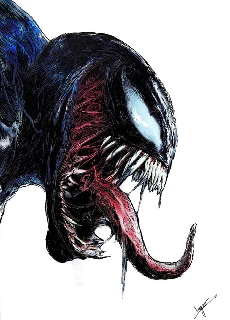 Venom Drawing Reference, Venom Side Profile, Venom Art, Marvel Venom, Marvel Villains, School Art, Marvel Dc Comics, Art References, Venom