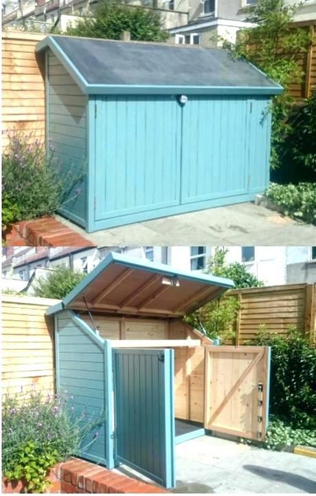 Garden Bike Storage, Outdoor Bike Storage, Big Sheds, Shed Blueprints, Shed Plans 12x16, Range Velo, Free Shed Plans, Shed Building Plans, Garden Storage Shed