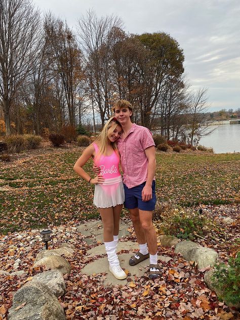 #barbie #costume #halloweencostume #ken Barbie And Ken Halloween Costumes, Ken And Barbie Costume, Barbie And Ken Costume Couple, Ken Costume, Barbie And Ken Costume, Birthday Couple, Couple Costume, Barbie Costume, Costume Inspo