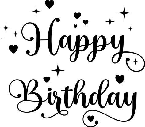 Happy Birthday Svg Free Cricut, Happy Birthday In Different Fonts, Happy Birthday Writing Styles, Happy Birthday Writing Style, Birthday Font Design, Happy Birthday Script, Chocolate Template, Happy Birthday Hand Lettering, Happy Birthday Doodles