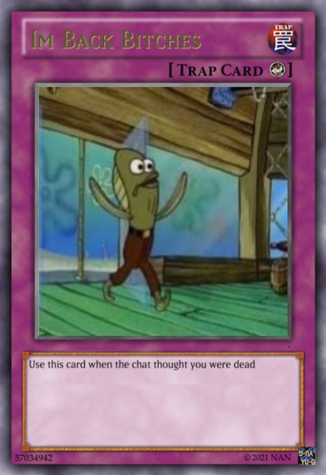 Card Memes, Trap Cards, Yugioh Trap Cards, Trap Card, Mood Card, Funny Yugioh Cards, Spongebob Funny, Magic Cards, Yugioh Cards