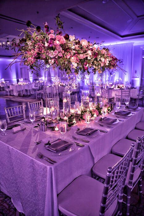 Purple Sweet 16, African Inspired Wedding, Starry Wedding, Engagement Party Planning, Sweet 15 Party Ideas Quinceanera, Sweet 15 Party Ideas, Wedding Reception Hall, Quinceanera Pink, Kings Table