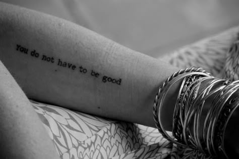 Chocolatier, Sarah Hart (Alma Chocolate), wears a line from Mary Oliver's poem, "Wild Geese." Wild Geese Tattoo, Mary Oliver Tattoo, Geese Tattoo, Oliver Tattoo, Wild Geese Mary Oliver, Black Tattoo Ideas, Goose Tattoo, Written On The Body, Mary Oliver Poems