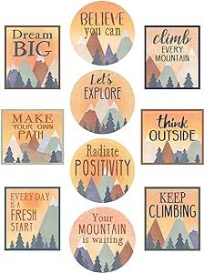 Teacher Created Resources Moving Mountains Positive Sayings Accents Camping Classroom, Moving Mountains, Class Theme, Positive Sayings, Adventure Theme, Mountain Decor, Teacher Created Resources, Camping Theme, Classroom Walls