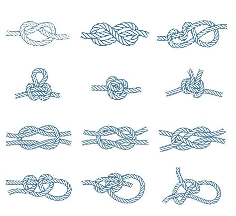 Bowline Knot, Reef Knot, Gold Drawing, Diy Lanyard, Knot Tattoo, Sick Tattoo, Square Knot, Climbing Rope, Thick Rope