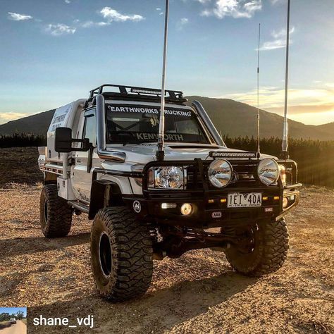 2,756 Likes, 19 Comments - Aus 4x4 Sales (@aus4x4sales) on Instagram: “Regranned from @shane_vdj - ☞ Send in your photo's or video's to @aus4x4sales Follow us on snap…” Land Cruiser 70 Series Modified, Landcruiser Ute, Land Cruiser 4x4, Camping 4x4, Mobil Off Road, Landcruiser 79 Series, 79 Series, Toyota Cruiser, Cruiser Car