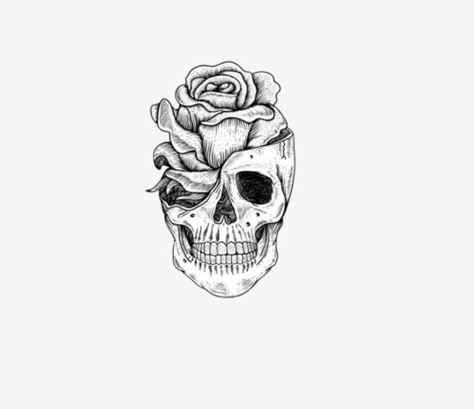 Dainty Skull Tattoos For Women, Small Skull Drawing, Small Skull Tattoo For Women, Small Skull Tattoos For Men, Skull Tattoos Simple, Mini Skull Tattoo, Cute Skull Tattoos, Simple Skull Tattoo, Half Skull Tattoo