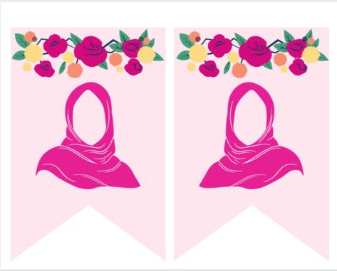 Hijab Party Ideas, Hijab Party, Eid Crafts, Printable Party Decorations, Printable Banner, Happy Birthday Banners, Party Banner, Party Packs, Party Inspiration