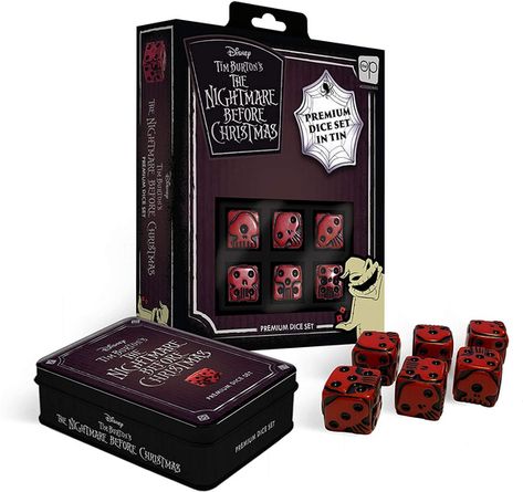 Disney The Nightmare Before Christmas Premium Dice Set | Wish Oogie Boogie Dice, Tim Burton Disney, 6 Sided Dice, Nightmare Before Christmas Decorations, Star Wars Luke Skywalker, Living Dead Dolls, The Boogeyman, The Haunting, Oogie Boogie