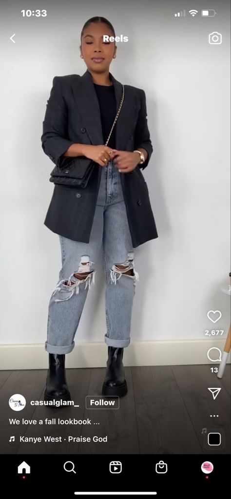 Casual Leather Blazer Outfit, Stylish All Black Outfits For Work, Grown Women Outfits Winter, Black Smart Casual Outfit, Fall Office Looks Black Women, Women Worship Leader Outfits, Winter Office Outfits Black Women, Rainy Day Outfit For Work Black Women, Casual Dinner Outfit Black Women