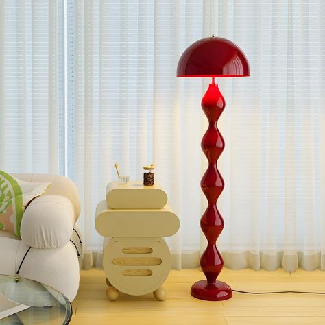 LITFAD Unique Floor Lamp with Iron Shade and Foot Switch Modern Floor Light for Stylish Indoor Lighting 3 Color Temperatures - 110V-120V Green - Amazon.com Column Floor Lamp, Unique Floor Lamps, Dining Room Accessories, Living Room Accessories, Energy Efficient Design, Mushroom Lamp, Ceiling Fan In Kitchen, Bedroom Accessories, Floor Lights