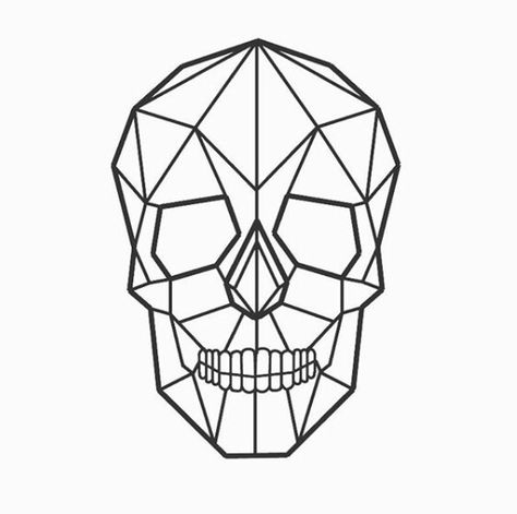 Geometric Drawing Animal, Polygon Art Animal, Geometric Animals Drawing, Geometric Animal Head, Geometric Skull, Abstract Tattoo Ideas, Geometric Art Animal, Geometric Line Art, Abstract Tattoos