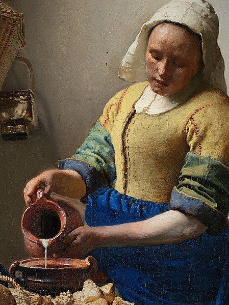 The Milkmaid Vermeer, Vermeer Art, Jan Vermeer, The Milkmaid, Vermeer Paintings, Google Art, World Famous Paintings, Google Art Project, Ancient Paintings