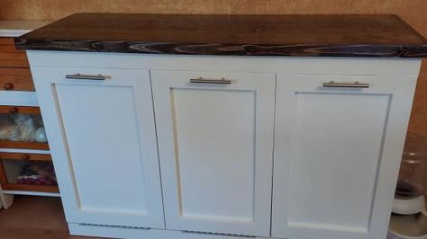 Trash Can Cabinet, Pantry Closet, Cabinet Plans, Raised Panel Doors, Pocket Hole Screws, Wood Filler, Diy Cabinets, Diy Wood Projects Furniture, Ikea Diy