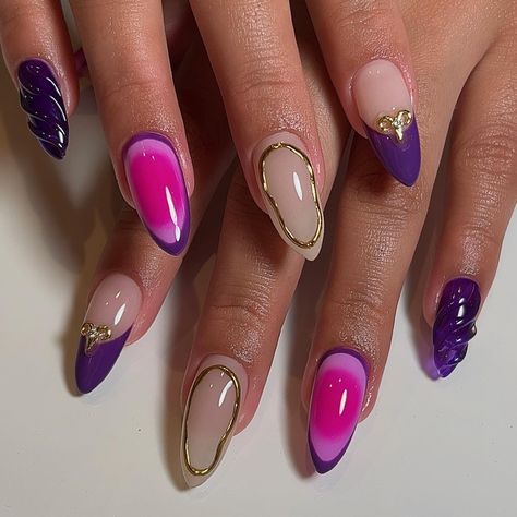 🌙 Reina Santos 💜🇵🇭 (@reireishnailart) • Instagram photos and videos Gel Aura Nails, French Tips Spring, Aries Nails, Nails Jelly, Nail Magic, Pop Art Nails, Comfort Show, Aura Nails, Aries Season