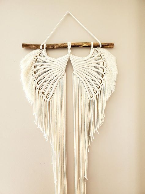 Macrame Pattern Eagle Tutorial Pdf 775 Macrame Autumn Decor, Macrame Angel Wings Tutorial, Macrame Wings, Wings Macrame, Macrame Angel Wings, Macrame Knots Diy, Macrame Angels, Macrame Angel, Macrame Home