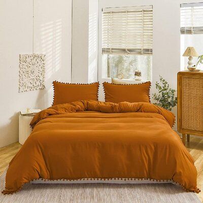 Unique Duvet Covers, Orange Duvet Covers, Boho Duvet Cover, Boho Duvet, Orange Bedding, Shabby Chic Bedding, Boho Bedding, Queen Bedding Sets, Bed Sets