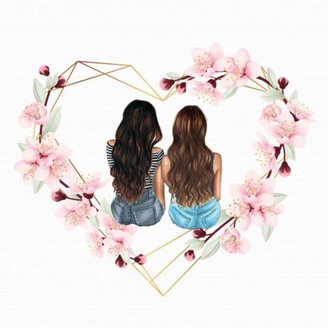 Friendship Paintings, Helloween Wallpaper, Best Friend Images, Best Friend Drawings, Best Friend Pictures Tumblr, Bff Drawings, Phone Background Patterns, Cute Fall Wallpaper, Friend Cartoon