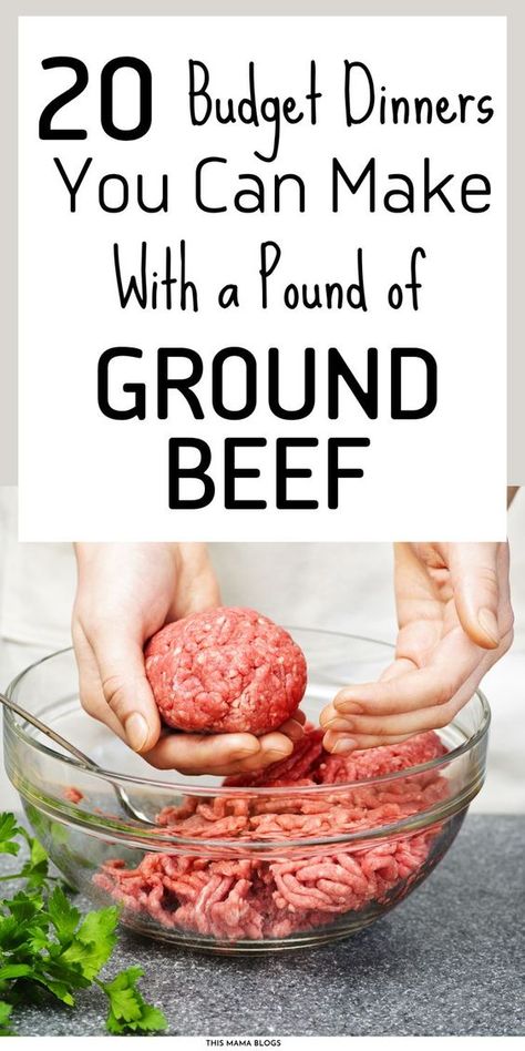 Best Meals Using Hamburger, 1 Lb Beef Recipes, Cheap Recipes With Ground Beef, Meatloaf Recipes One Pound Ground Beef, Recipes With Pound Of Hamburger, Dinner Recipes For Family Hamburger Meat, Recipes With 1 Pound Of Ground Beef, Crockpot Recipes For Hamburger Meat, Easy Dinner Recipes With Ground Beef Cheap