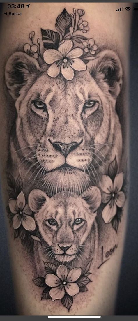 Pin by Nyckol Guerra on León | Mother tattoos, Mom tattoo designs, Motherhood tattoos Mom And Baby Lion Tattoo, Mother Lion Tattoo, Mother Tattoos Mom, Tattoos Lioness, Two Children Tattoos For Moms, Mama Lion And Cubs Tattoo, Lioness Tattoo For Women, Mom Sleeve Tattoo Ideas, Tattoo Coverup Ideas