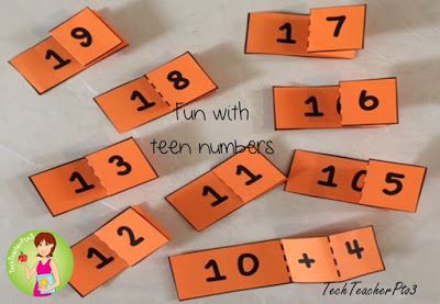 Teen Numbers Kindergarten Activities, Teaching Teen Numbers, Teen Numbers Kindergarten, Ks1 Maths, Math Lab, Numbers Printable, Maths Ideas, Math Fact Fluency, Teen Numbers