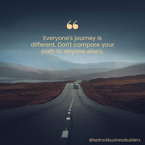 #thursdaymotivation Everyone's journey is different. Don't compare your path to anyone else's. You're doing great! Keep going! #bedrockbusinessbuilders #thursday #businessquotes #quoteoftheday Dont Compare Yourself To Others Quotes, Dont Compare Quotes, Path Quotes, You're Doing Great, Compare Quotes, Bad Attitude Quotes, Thursday Motivation, Inspirational Quotes About Success, Journey Quotes