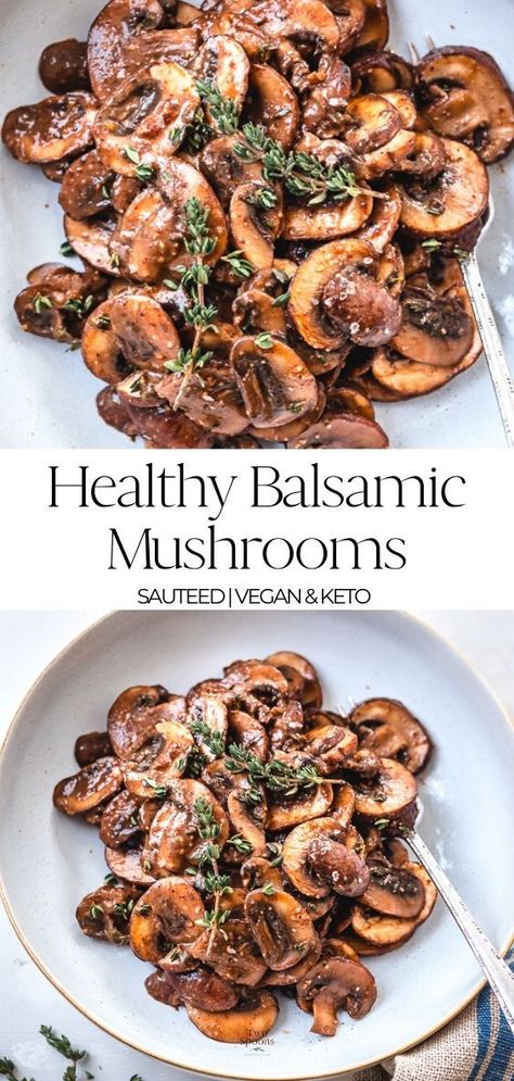 Vegan Sweet Potato Casserole, Balsamic Mushrooms, Keto Vegan, How To Cook Mushrooms, Meat Dinners, Vegan Sweet Potato, Vegan Keto, Mushroom Recipes, Sin Gluten