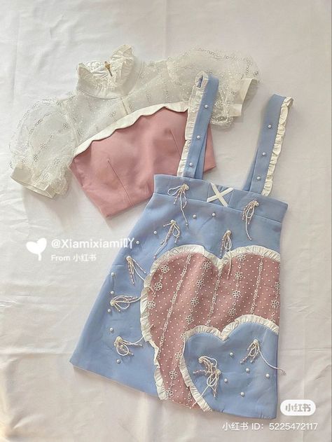 Pink Blue Dress, Diy Vetement, Kawaii Fashion Outfits, Really Cute Outfits, Kawaii Clothes, Character Outfits, Mode Inspiration, Dream Clothes, Kawaii Fashion