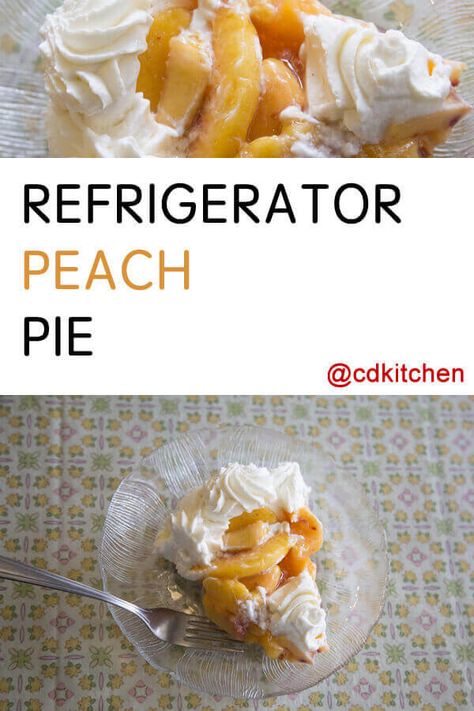 Unbaked Desserts, Sweetened Condensed Milk Desserts, Non Bake Desserts, Peach Pie Recipe, Fresh Peach Pie, Peach Pie Recipes, Graham Cracker Crust Pie, Milk Dessert, Baked Peach