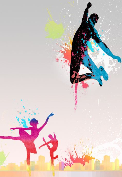 Ink Silhouette, Class Poster Design, Silhouette Dance, Dance Poster Design, Rainbow Color Background, Dance Artwork, Dance Logo, Dance Background, Dance Wallpaper