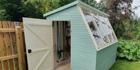 How to Choose an Allotment Shed in the UK - The Hip Horticulturist | Tiger Sheds Concrete Base For Shed, Concrete Sheds, Allotment Shed, Shed Base, Shed Sizes, Plastic Sheds, We Shed, Wooden Sheds, Potting Bench