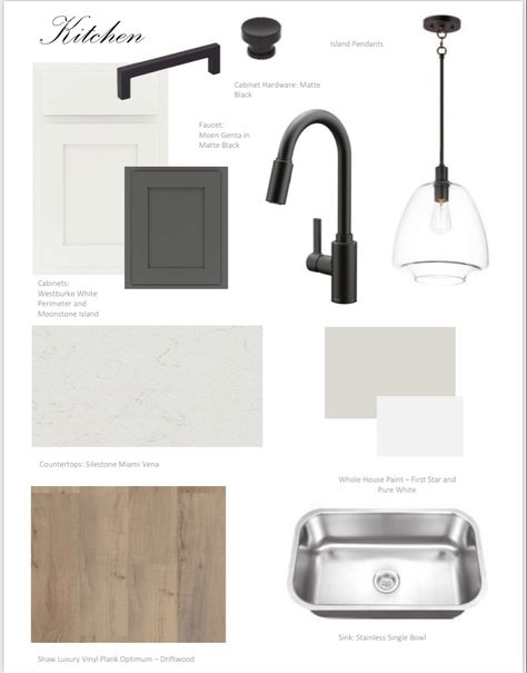 White Kitchen Mood Board, Alma Homes, Kitchen Moodboard, Kitchen Mood Board, All White Kitchen, Utila, Plywood Furniture, Sink Cabinet, Design Board