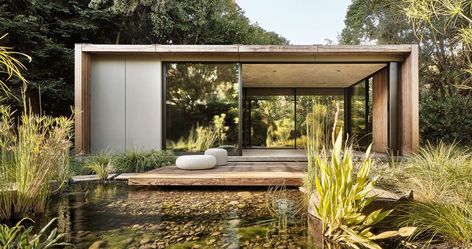 Pavilion Design Architecture, Pavillion House, Feldman Architecture, Garden Pavillion, Gym House, Pavilion Architecture, Outdoor Lounge Area, Garden Pavilion, Wood Screens