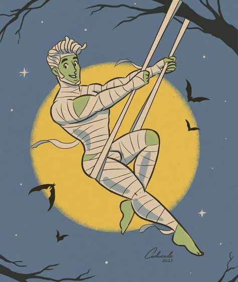 Caducado Art, Male Pinup, Halloween Pin Up, Spooky Tattoos, Queer Art, Vintage Comic Books, Cartoon Man, Vintage Horror, Pin Up Art