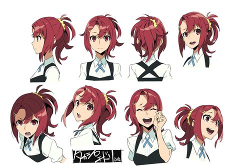 Character Design Head, Mai Yoneyama, Profile Animation, Character Head, Head Profile, Character Reference Sheet, Anime Reference, Character Design Cartoon, 얼굴 드로잉