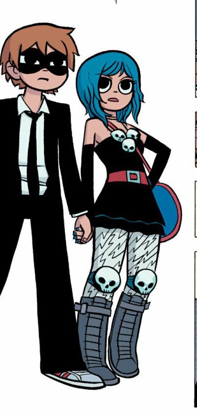 Scott And Ramona, Ramona Scott Pilgrim, Nier Characters, Blushing Anime, Spiderman Outfit, Comic Costume, Halloween Duos, Bryan Lee O Malley, Scott Pilgrim Comic