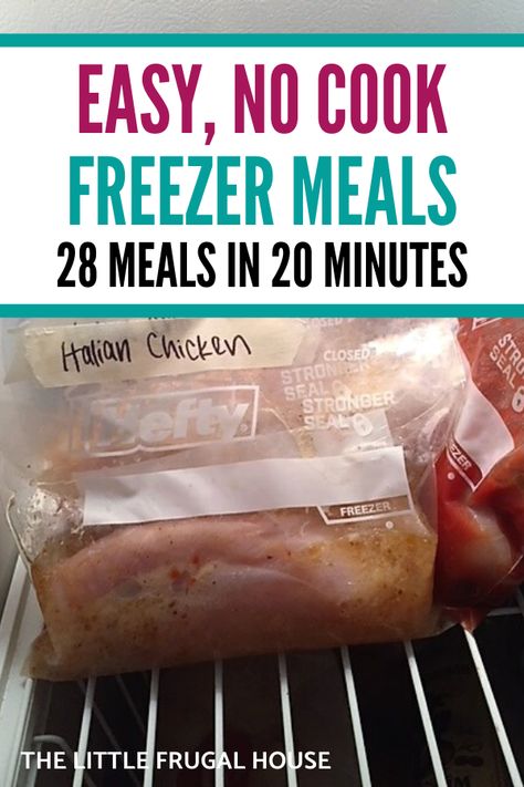 No Cook Freezer Meals, Individual Freezer Meals, Beef Freezer Meals, Chicken Freezer Meals, Freezer Cooking Recipes, Freezer Dinners, Slow Cooker Freezer Meals, Freezer Friendly Meals, Freezable Meals