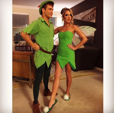 Peterman And Tinkerbell Costume, Tinkerbell And Peter Pan Costume Couple, Peter Pan And Tinkerbell Costume Couple, Tinker Bell And Peter Pan Costume Couple, Tinkerbell Peter Pan Costume, Tinker Bell Diy Costume, Tinker Bell And Peter Pan Costume, Tinkerbell And Peter Pan Costume, Peter Pan Tinkerbell Costume