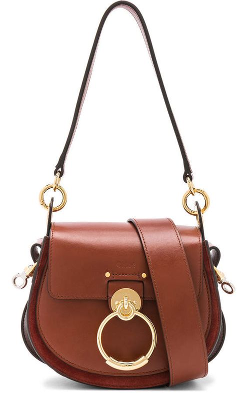 CHLOE Small Tess Shiny Calfskin Shoulder Bag in Sepia Brown Chloe Small Tess Bag, Chloe Tess Bag, Ladies Bags Fashion, Chloe Tess, Ladies Golf Bags, Iphone Bag, Ladies Bag, Over The Shoulder Bags, Small Crossbody Purse