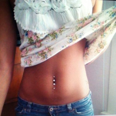 Love mine! Double Belly Button Piercing, Double Belly Piercing, Bellybutton Piercings, Double Piercing, Cool Piercings, Dermal Piercing, Cute Piercings, Body Modification, Navel Piercing