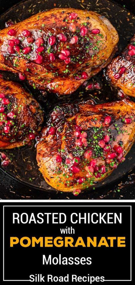 Pomegranate Molasses Chicken, Pomegranate Chicken Recipes, Fesenjan Recipe, Molasses Chicken, Chicken With Pomegranate, Persian Chicken, Pomegranate Chicken, Molasses Recipes, Pomegranate Sauce