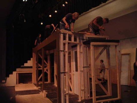 Set Construction Theatre, Set Building Theater Stage Design, Stagecraft Theatre, Theatre Tech, Tech Theatre, Scenery Building, Set Theatre, Theatre Crafts, Technical Theatre