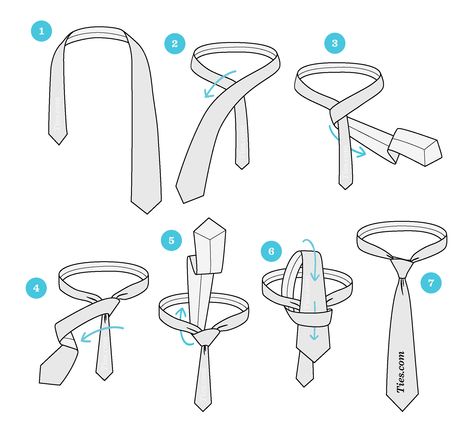 How to Tie a Necktie (Four-in-Hand) Knot Tying Instructions, Simple Tie Knot, How To Tie A Necktie, Tie A Tie Easy, Four In Hand Knot, Simpul Dasi, Tie A Necktie, Windsor Knot, Make A Tie